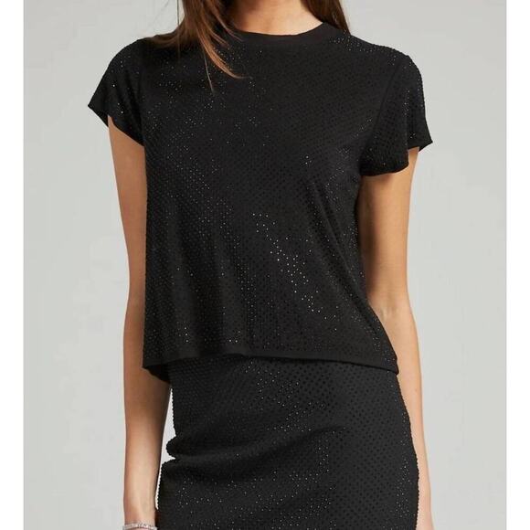 NEW NWT Generation Love Gabs Crystal Top Black size Small - Picture 1 of 6